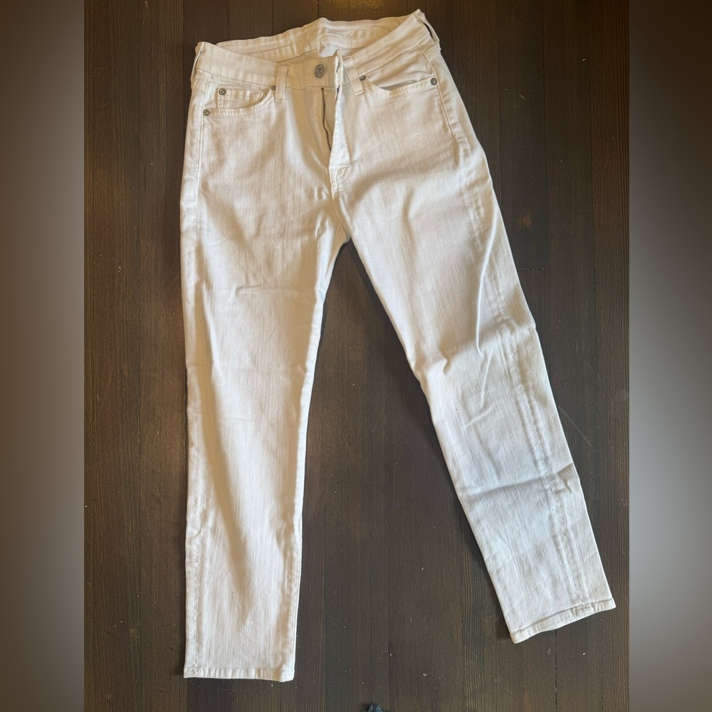 7 for All Mankind, Kimmie Crop size 27 white jeans - Picture 5 of 14